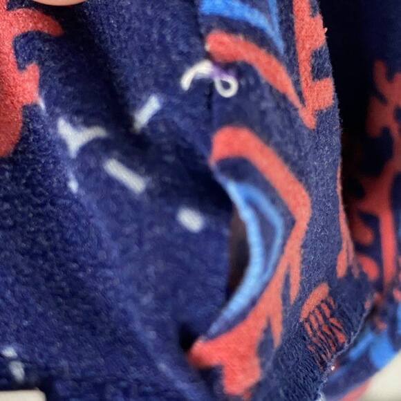 LulaRoe Tall & Curvy Leggings Blue & Pink with Light Blue Geometric Print - Picture 4 of 11